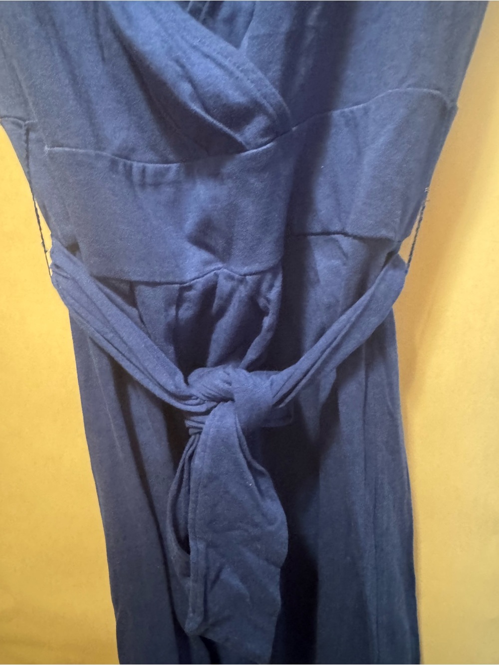 LOFT Sleeveless Wrap-Style Midi Dress in Royal Blue - Picture 3 of 7